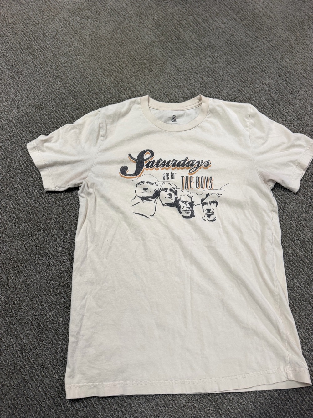 Saturdays Are For The Boys Graphic Tee - Cream